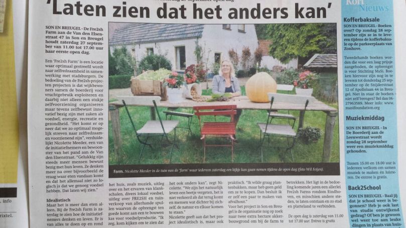 Fietsend naar de FRE2SH Farm in Breugel 