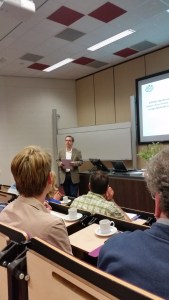 Eugen tijdens het college